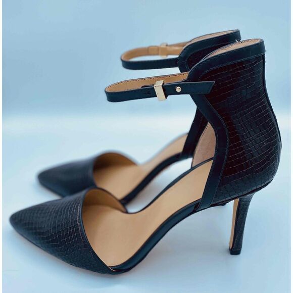 Ann Taylor Stiletto Spikes Animal Print Leather Upper Pointed Toe Heel Size 8.5 - Picture 2 of 7